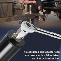 For Stainless Steel Headwind Trailer Crank Handle Cordless Drill Adapter Kit