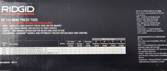 Ridgid RP 115 Mini Press Tool 1/2&Prime;-3/4&Prime; Copper/Stainless Fittings w/ 12v Battery