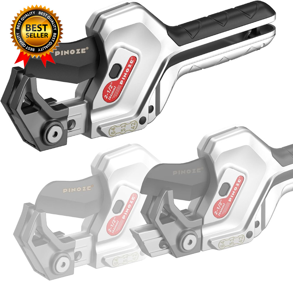 PVC Pipe Cutter 3-Gear Adjustable Cut up to 2-1/2&rdquo; Ratchet Pipe Cutter