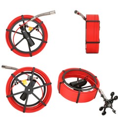 30M Drain Sewer Camera 1080P 7inch Monitor 16GB Pipe Inspection Video Camera