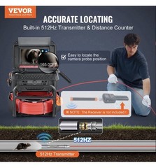 VEVOR Sewer Camera 165 ft/50m Self-Leveling Drain Camera with 10.1&Prime; Touchscreen
