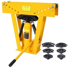 12 Ton Pipe Bender Manual Hydraulic Piping Bending Exhaust Tube w/6 Dies Size