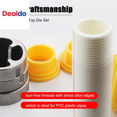Electric Drill Compatible Pvc Pipe Threader Kit with Various Die Sizes, Pvc Pipe