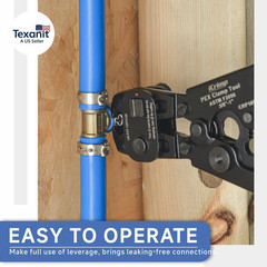 Ratchet PEX Cinch Tool with Removing Function for 3/8-In, 1/2-In, 3/4-In, 1-In S