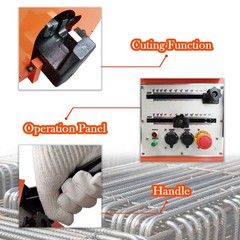 110V 1.7KW RBC-25 Rebar Bender and Cutter 0.16&Prime;-0.98&Prime; Steel Bar Bending Machine
