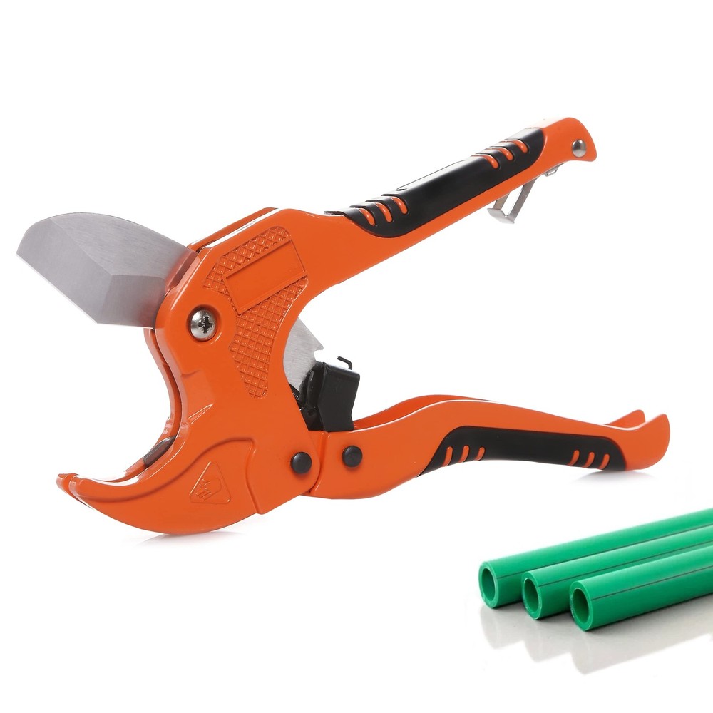 Ratchet-type Tube and Pipe Cutter for Cutting O.D. PEX, PVC, and PPR Plastic &hellip;