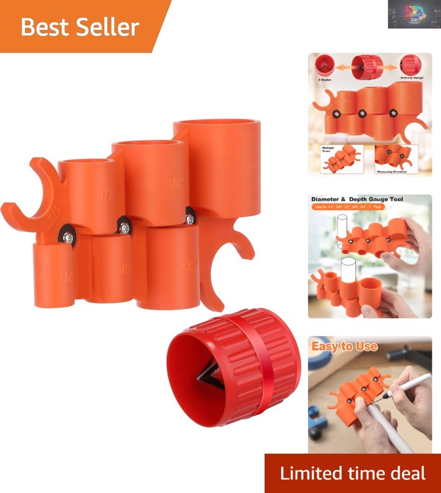 Professional Depth Gauge & Pipe Deburring Tool &ndash; Essential for Perfect Plumbing