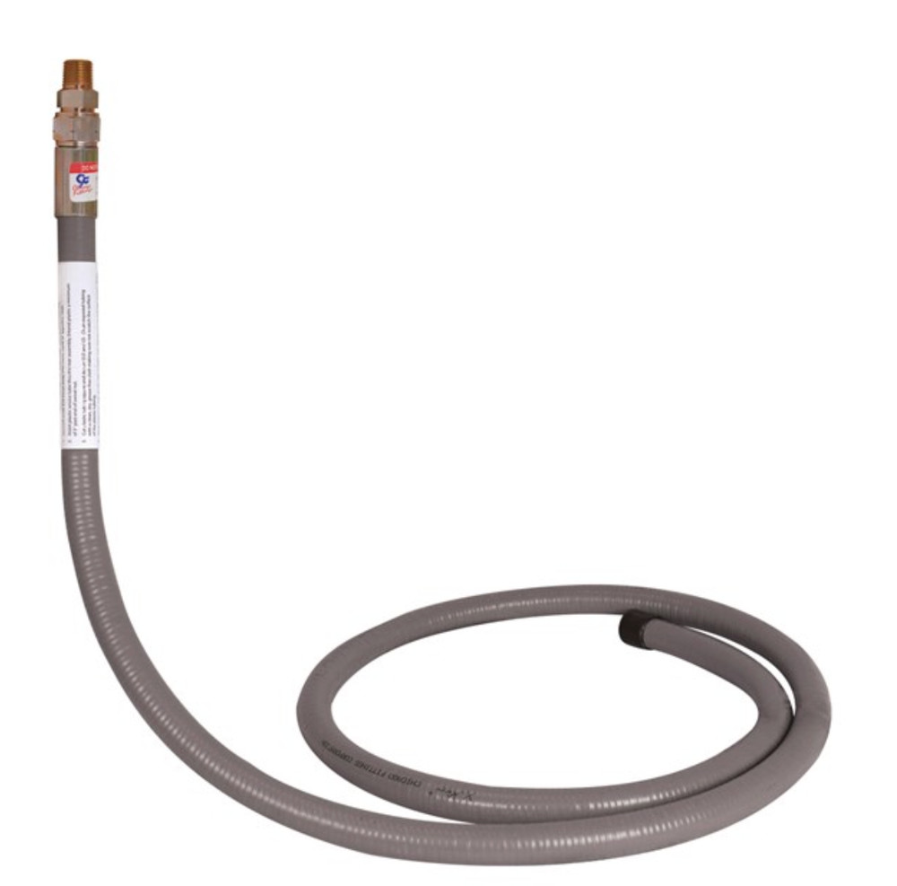 XR-17C-10SN-96-L-ZDC 5/8&Prime; Flare Swivel x 3/4&Prime;IPS x 96&Prime; Flexible Gas Riser