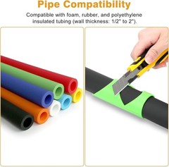 6PCS Pipe Insulation Cutter Guide Set 15mm-52mm Foam Rubber Tube Cutting Tool