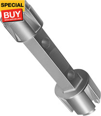 Tub Drain Remover Wrench, Heavy Duty Drain Wrench Aluminum Alloy Wrench for Inst