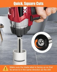 Inside Pipe Cutter for PVC Pipe with 5 Replacement Saw Blades, 1/4 Inch Hex Shan