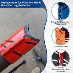 3PCS Metal Pipe Cutting Guide Kit for 45 90 22.5 Degree Saddle Cuts Steel