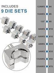Hydraulic Crimper Tool for 1/8&Prime; 3/16&Prime; Stainless Steel Cable Railing Kit Hardware