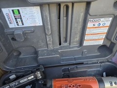 Ridgid compact RP 210 press frame Used With Battery And Charger Works