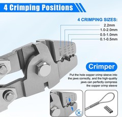 Fishing Crimping Tool Kit Wire Crimping Tool Stainless Steel Fishing Crimping Pl