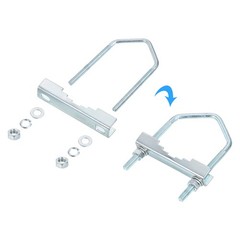 Antenna Mast Cross-Over Bracket Kit U-Bolt Clamp Mounting Hardware M6x100x50mm