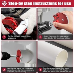 8-Piece PVC Pipe Reamer Set with Alloy Steel &ndash; Precision Plumbing Tools
