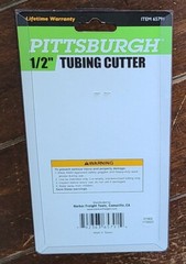 PITTSBURGH Self Adjusting 1/2&Prime; Tubing Cutter #65791