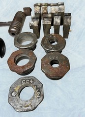 Antique MARK MFG CO. 36&rdquo; Pipe Threader + Original Box Wrench & Pipe Cutter No. 1