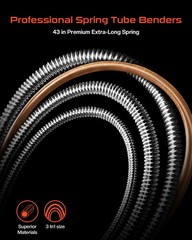 3in1 Copper Tube Bender, 43Inch Long Spring, 1/4&Prime;, 5/16&Prime; and 3/8&Prime; Copper Pipe&hellip;
