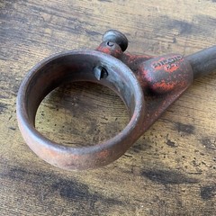 Ridgid 12-R D-286 Pipe Threader Die Head Ratchet & Handle Excellent Condition