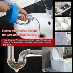Drain Clog (5pcs)＆Drain Auger 16 FT (1pcs)＆Drain Snake Hair (1pcs),Plumbing S&hellip;