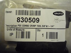 Pex Combo Crimp Tool 830509 Crimper 5/8&Prime; and 1-1/4&Prime; Unipex made of steel