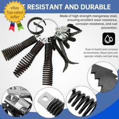 9Pcs Drain Auger Drill Attachment,Cutter and Auger Set,Drain Cleaner Combination