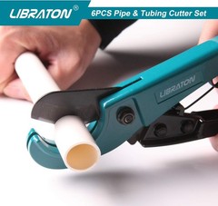 Cortador de tubos de PVC Libraton, hasta 2-1/2&Prime;, cortador de tubos de trinquete