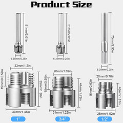Integrated Internal and External Pipe Threading and Reaming Tool Kit for PVC Pip