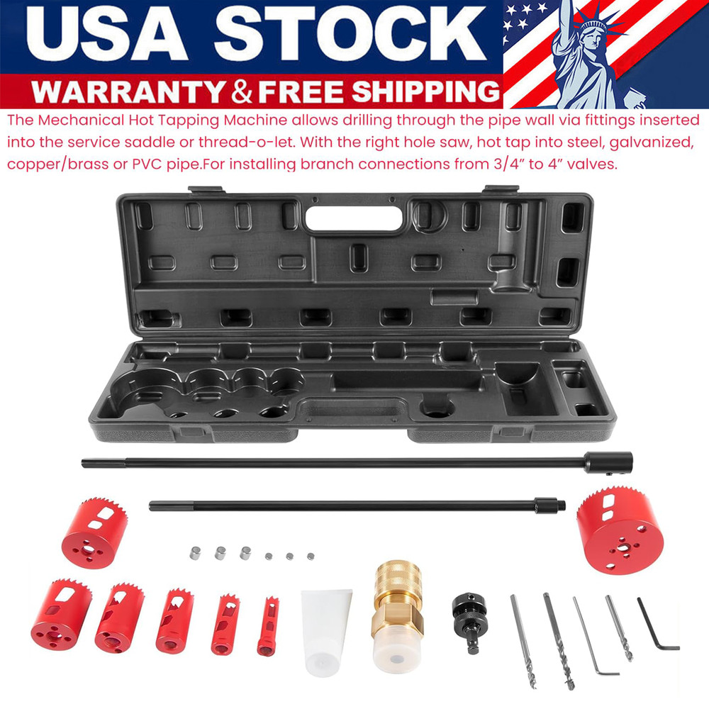 08350 DM3MECH Mechanical Hot Tapping Machine Complete Kit for NPT with Case