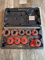 RIGID 12R Exposed Ratchet Pipe Threader Set W/9 Dies & Case / FREE SHIPPING