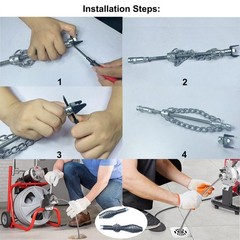 Power Drill Drain Auger Attachment for Toilet, Sink Drain Cleaner Tool