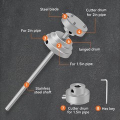 Inside Pipe Cutter for PVC Pipe-Aluminum Alloy Internal PVC Pipe Cutter for