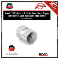 Model 223S Tubing Pipe Reamer 1/4&Prime; to 1-1/4&Prime; Inner Outer, Small