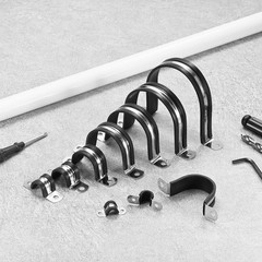20-Pack Cable Clamps, 42 mm 304 Stainless Steel Rubber U Shape for Tube