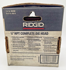 RIDGID 1/2 in. 00-R Manual Ratchet NPT Pipe Threading Die Head *PREOWNED* #T27