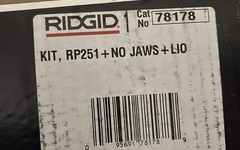 Ridgid RP 251 Press Tool Battery Kit (No Jaws) 2 Batteries Charger Case 78178