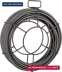 VEVOR Drain Cleaning Cable 75ft x 3/8 inch Solid Core Cable Sewer Cable, Drain A
