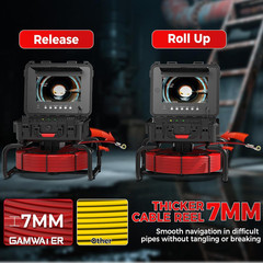 Professional Sewer Camera with 165ft Cable, 10&Prime; IPS Screen & 32GB Card