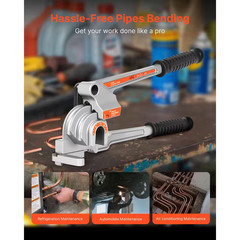 Pipe Tube Bender, 1/4 In., 3/8 In., 1/2 In. O.D., 3 in 1-Manual Level Tube Bende