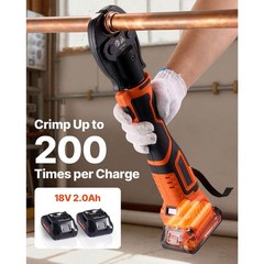Uimoso 18V Electric Crimping Tool Kit for 1/2&Prime;, 3/4&Prime;, 1&Prime; Copper Pipe Connections
