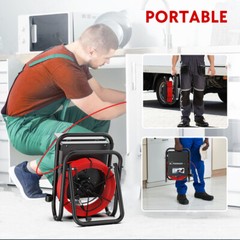 20M Sewer Drain Pipe Inspection Camera with 23mm Endoscope Probe 7&Prime; DVR Recorder