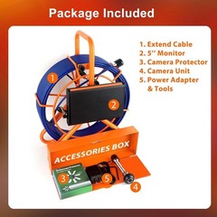 Comprehensive 1080P Sewer Inspection Camera with Integrated Tool Box System