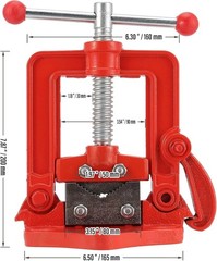 Heavy Duty Cast Iron Pipe Vice &ndash; 0.4 to 2.4 Inches Capacity, Durable & Portable