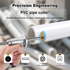 PVC Pipe Inside Cutter with Diamond Grit Wheel & Handle, Stainless Steel Inte&hellip;