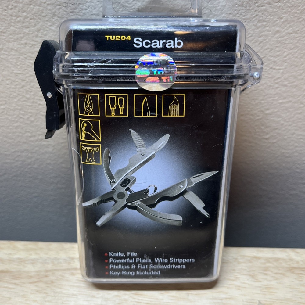 True Utility TU204 Scarab 8 Tools in 1 Compact Folding Pocket Multi Tool