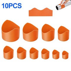 10 PCS Precision Pipe Saddle Template Cutting Guide Kit Metal PVC Pipes 3/4&Prime;-8&Prime;