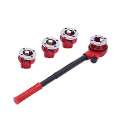 Manual Ratchet Pipe Threading Threader Die Head Handle Set 1/2&rdquo; to 1-1/4&rdquo; BSPT