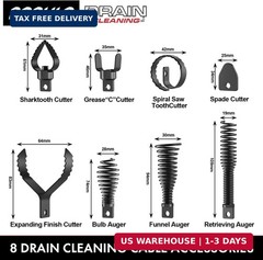 POPULO 8-Piece Drain Snake Drill Attachment &ndash; Tackle Any Clog with Precision,Com